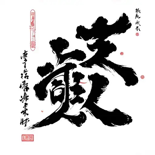 Chinese Lettering Vertical Spine