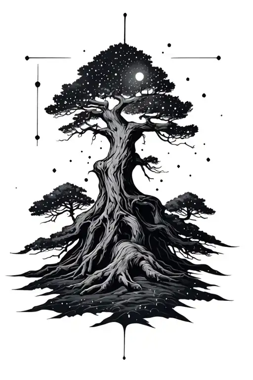 Tree And Orion Constellation