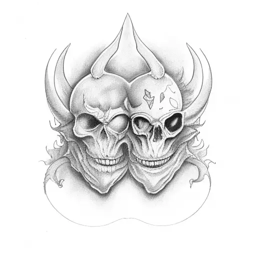 Devil And The Angel Half And Half