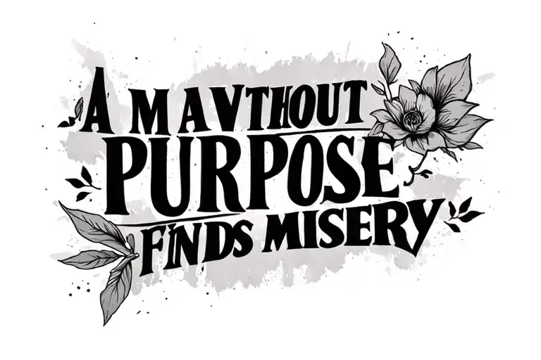 A Man Without Purpose Finds Misery Quote