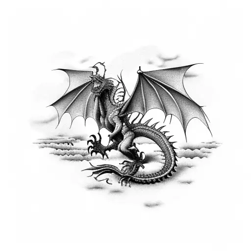 A Cassette Tape Morphing Into A Dragon