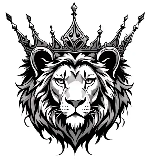 Lion Crown Surrounded By Bold