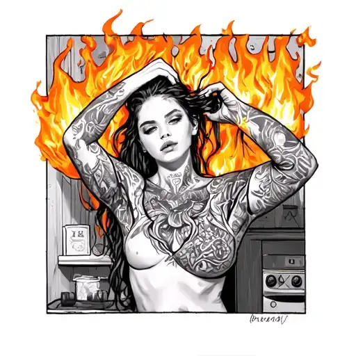 Room Is On Fire As She's Fixing Her Hair