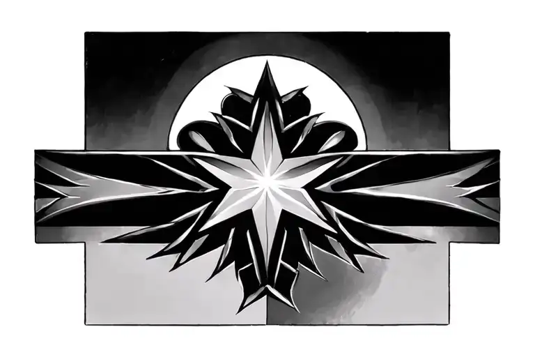 Hollowed Out Symmetrical Star Gradient Band