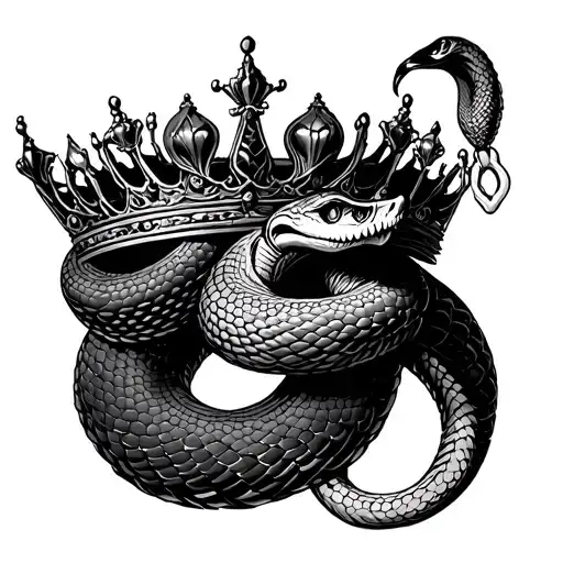 Seven With Snake With Crown Hanging