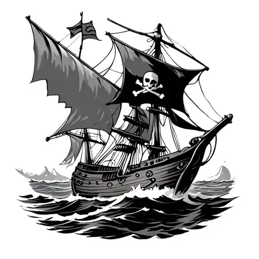 Pirate At Sea Going To War Without Victory