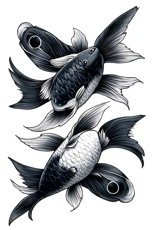 2 Koi Fish Representing Pisces Zodiac Sign