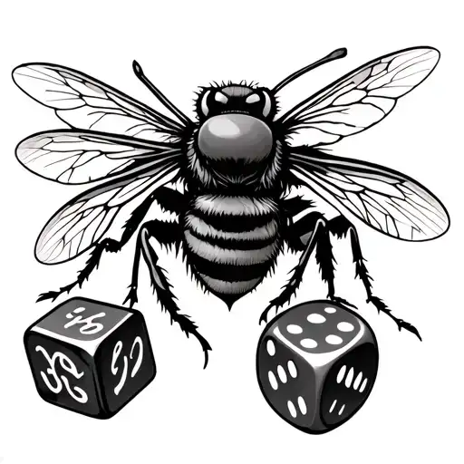 Bee And Dnd Dice