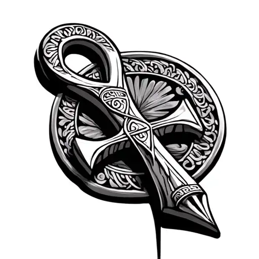 Sheppard Crook With An Ankh Inside