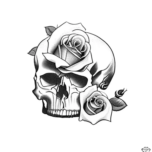 Radio With Roses And Skull