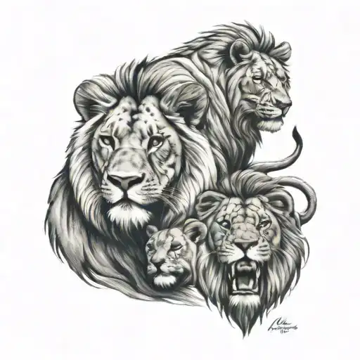 2 Cubs And A Lion Forearm