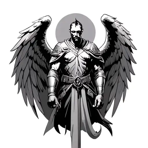 Commandant Igris Solo Leveling With Angel Wings