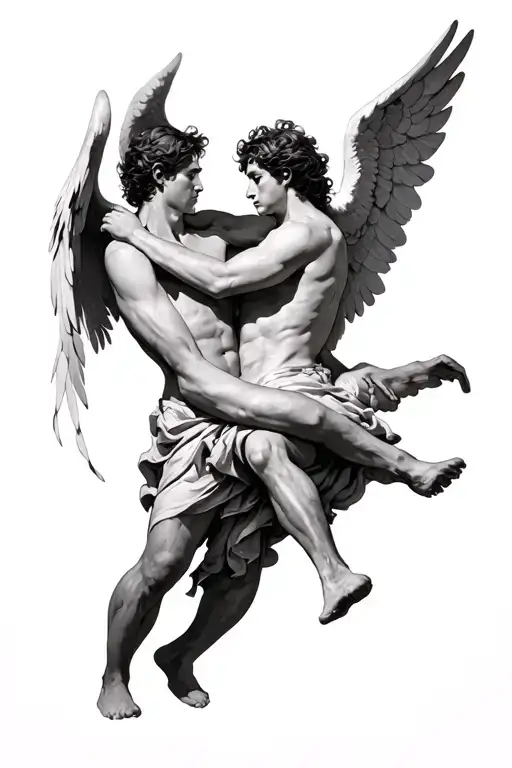 Jacob's Struggle With Angel Louis Alexandre Laloir