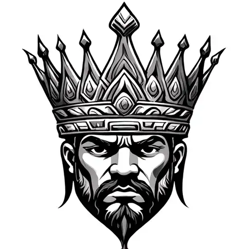 King Crown With Polynesian Style