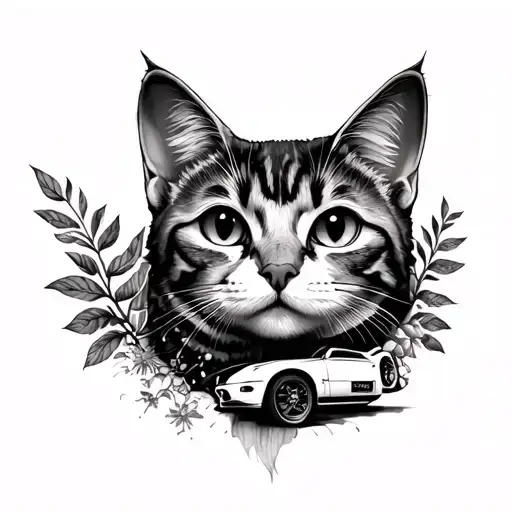 Cat And Cars And Nature Inspired