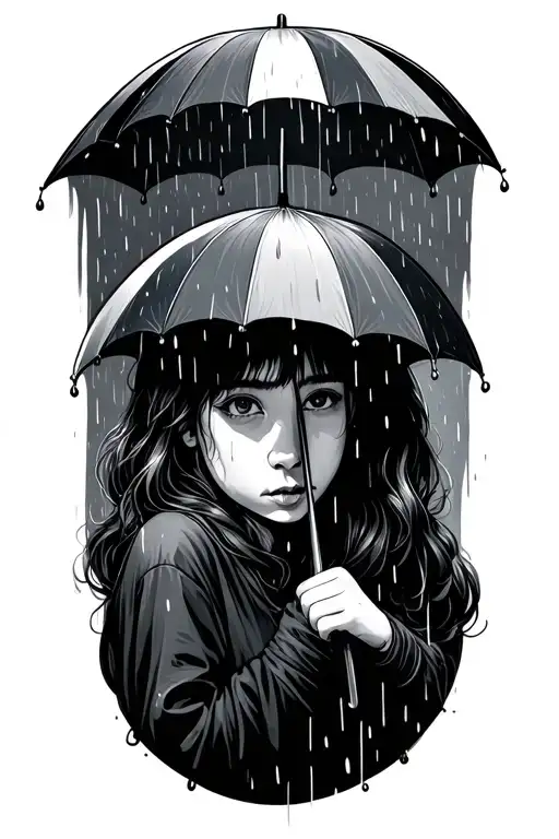 Coverup Umbrella Getting Rained