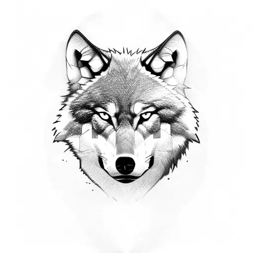 Sketched Wolf Art
