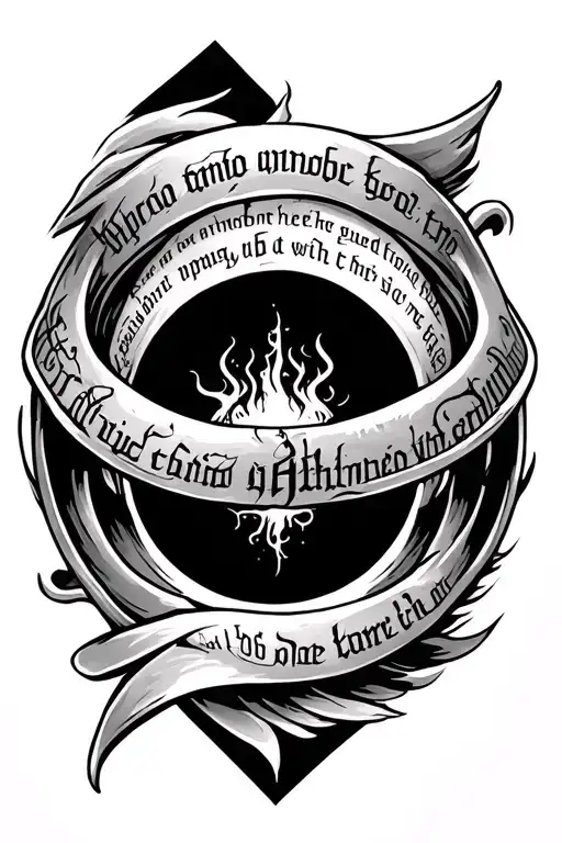 Forearm Tatoo Ring Tattoo With Sankrot Scriptures Inside