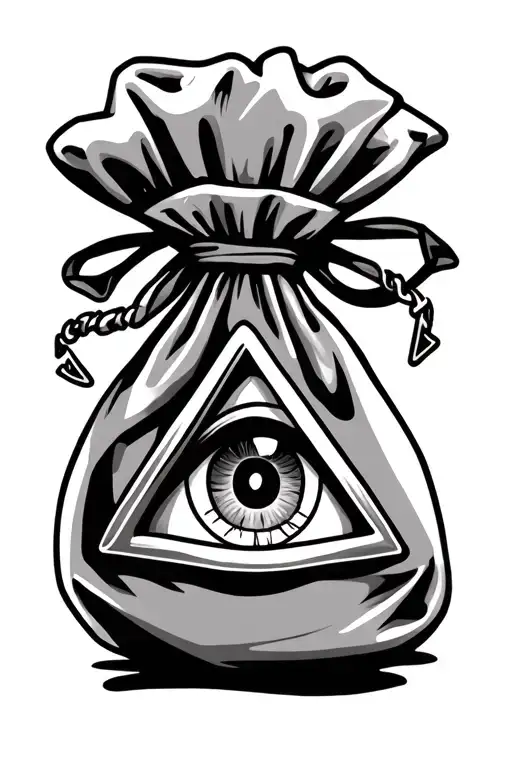 Triangle With Eye Money Bag