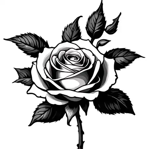 Simple Rose With David On Stem