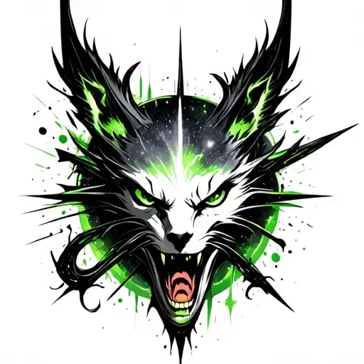 Quasar Galaxy Black And Green