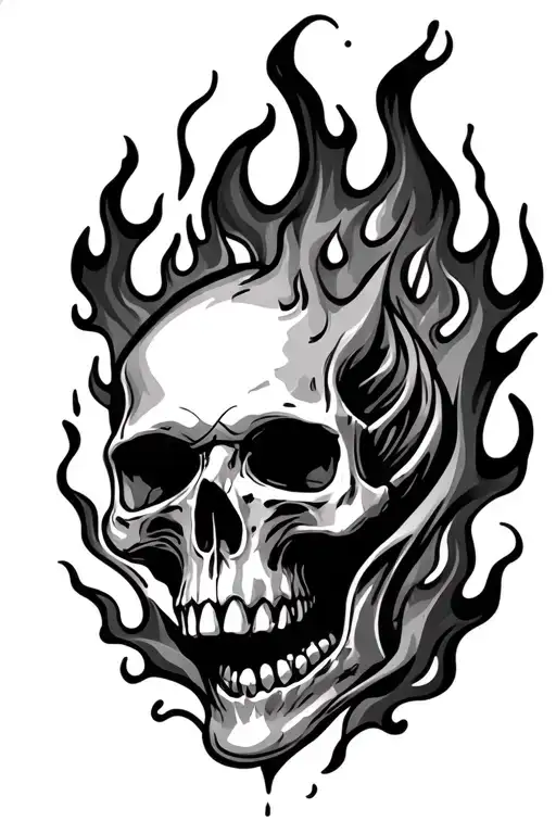 7770 Sagittarius Race Skull Engulfed In Flames