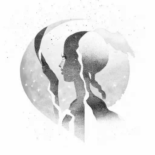 A Silhouette Of A Software Engineer Reaching For The Moon Surrounded By Stars