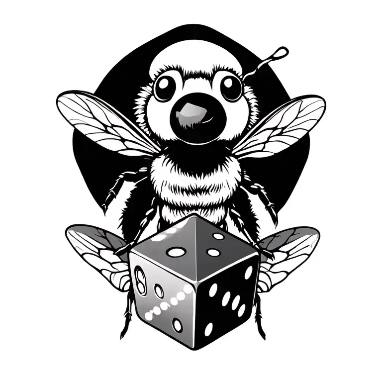 Bee And Dnd Dice