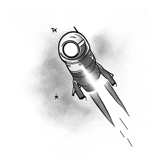 Astronaut Holding Flashlight Into Space