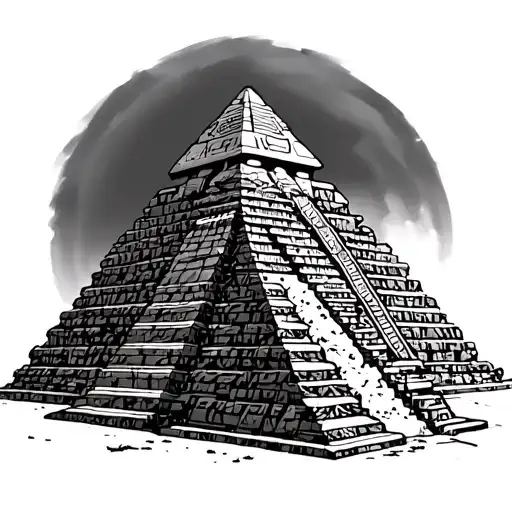 Aztec Pyramid No Back Ground