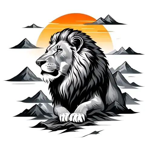 Mountains Lions Clouds Sun Rising