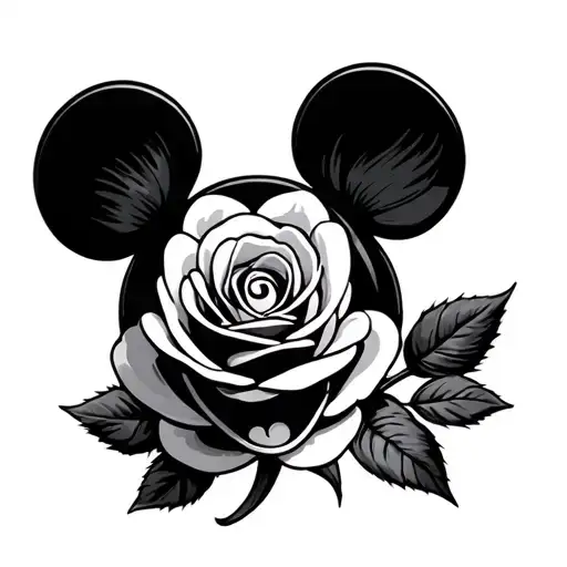 A Rose In The Shape Of Micky Mouse Head
