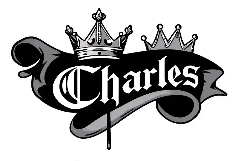 Name Charles With A Crown Above C
