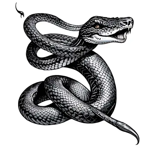 Uno Wrapped By Snake