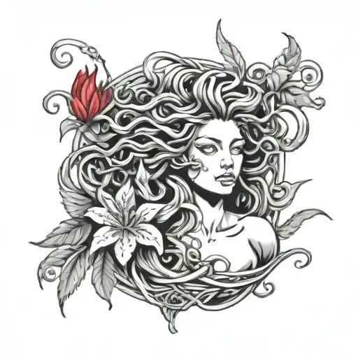Medusa And Red Spider Lily