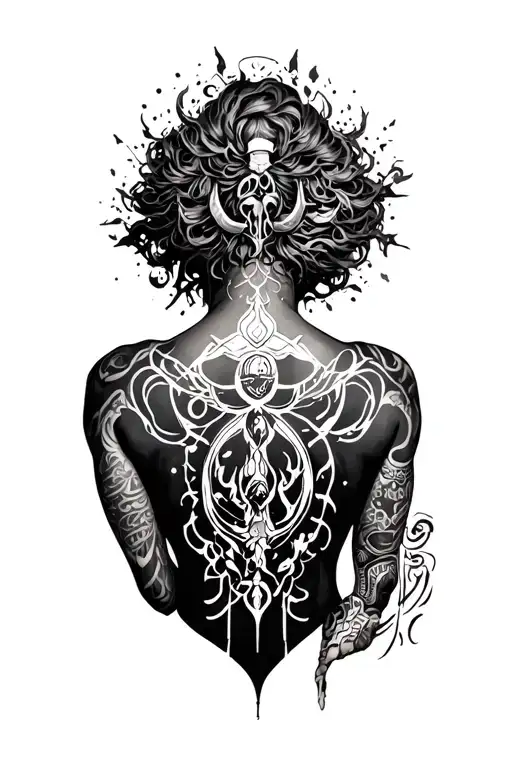 Full Back With Symbols Representing Different