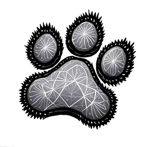 Dog Paw And Geometry Patterns