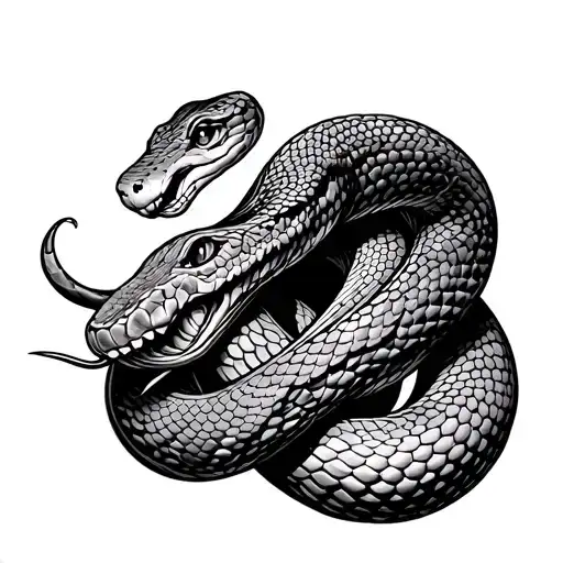 Uno Wrapped By Snake