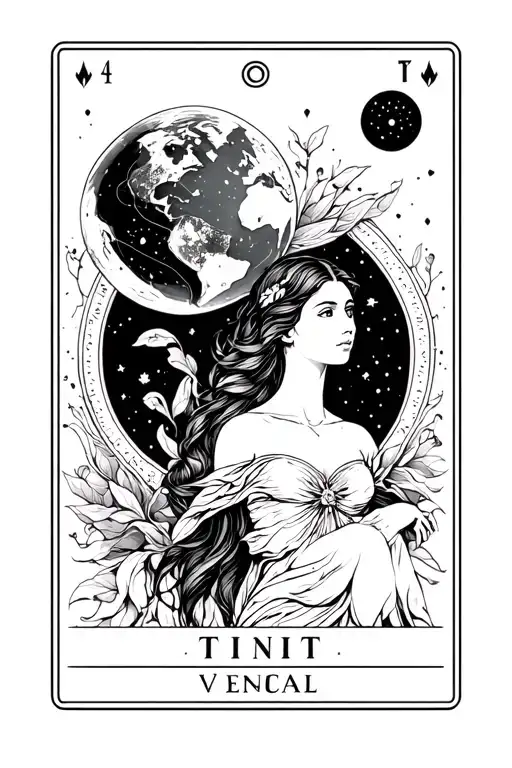 Woman And Planet Earth Tarot