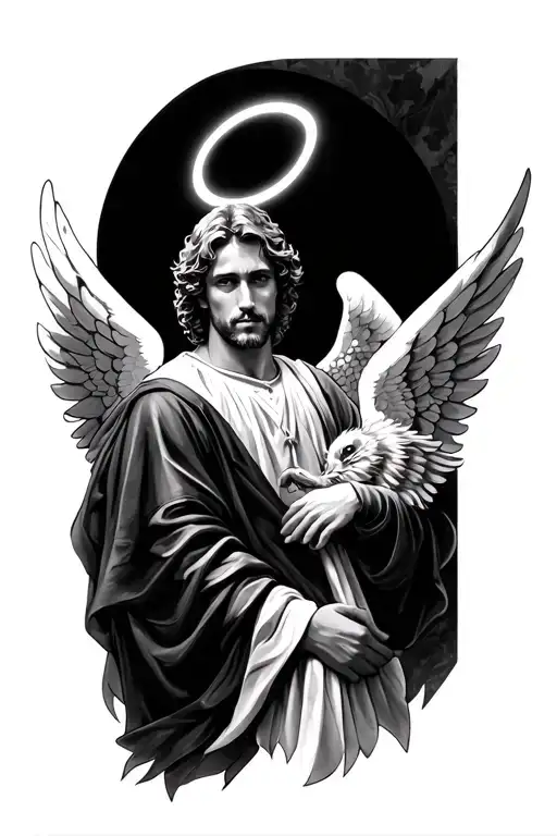 John With Wings And Halo