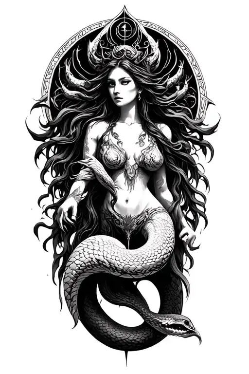 Dark Ancient Esoteric Occult Goddess Hybrid Ancient Serpent