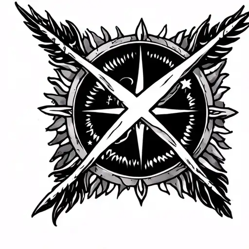 Libra Symbol Sagittarius Symbol Sun And Stars