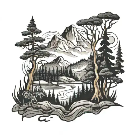 Burnt Down Mountain Forest