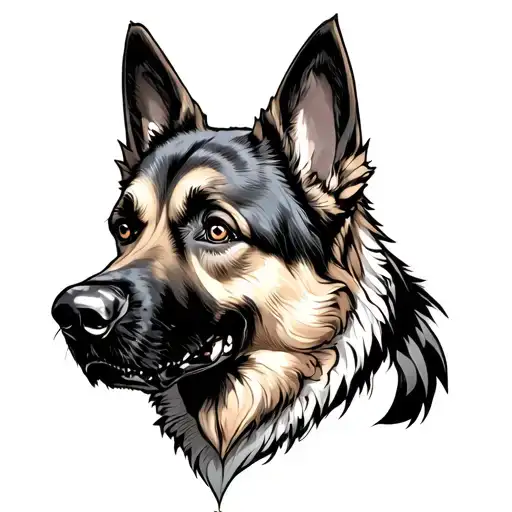 Gargoyle With German Shepard Face