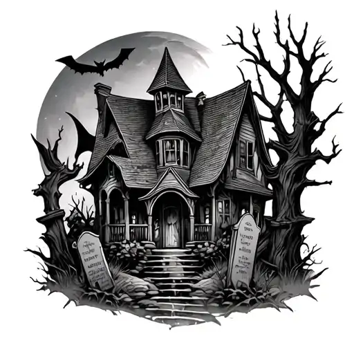 Reaper Haunted House Graveyard Scene