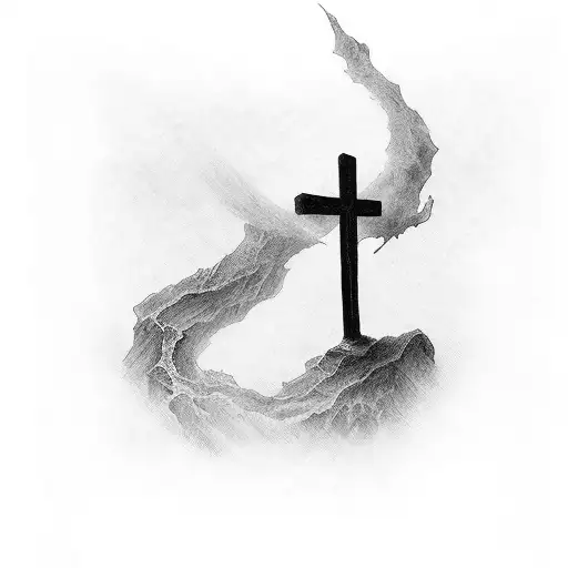 Paper Scroll With A Cross On It With Bible Verse On It