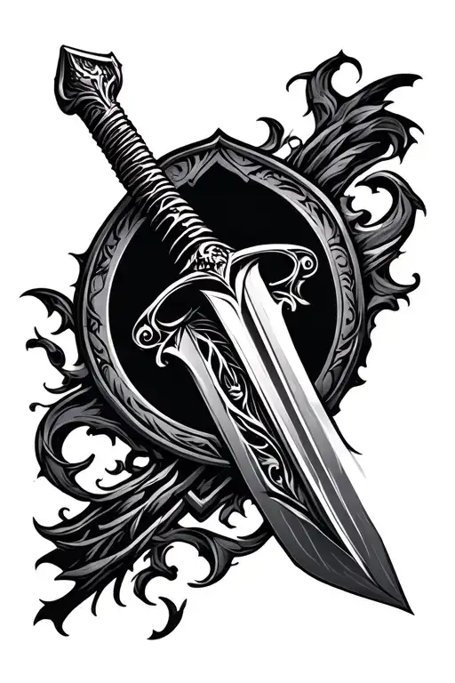 Forearm To Wrist Dark Repulser Sword