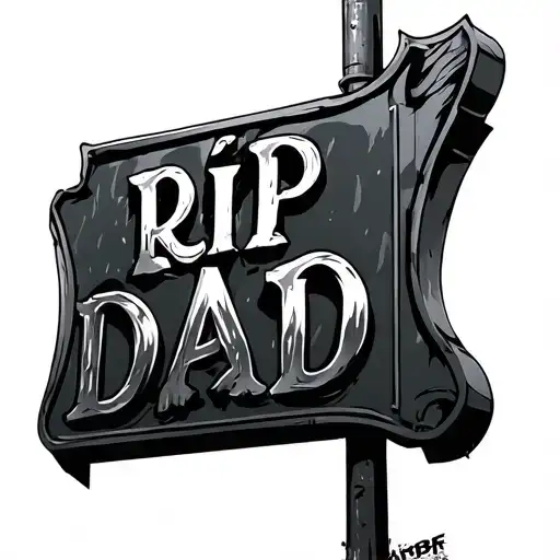 Rip Dad On A Street Sign