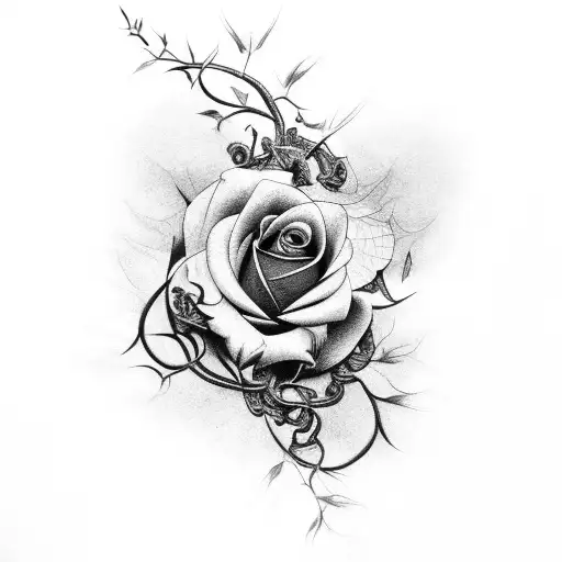 Da Vinci Black Rose And Vines