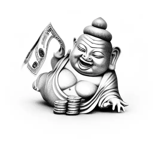 Laughing Buddha With Money